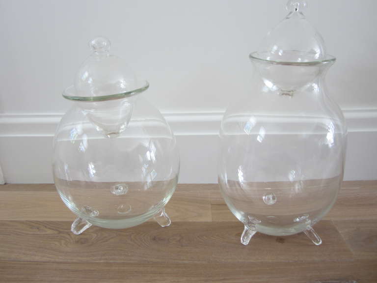 Art Glass Jars with Stoppers