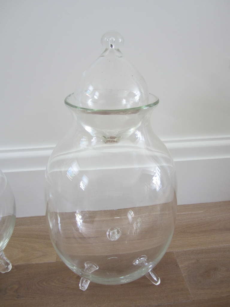 Art Glass Jars with Stoppers In Excellent Condition In East Hampton, NY