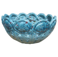 Large 19th Century Majolica Bowl