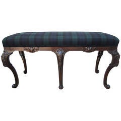 George III Style Upholstered Bench 6