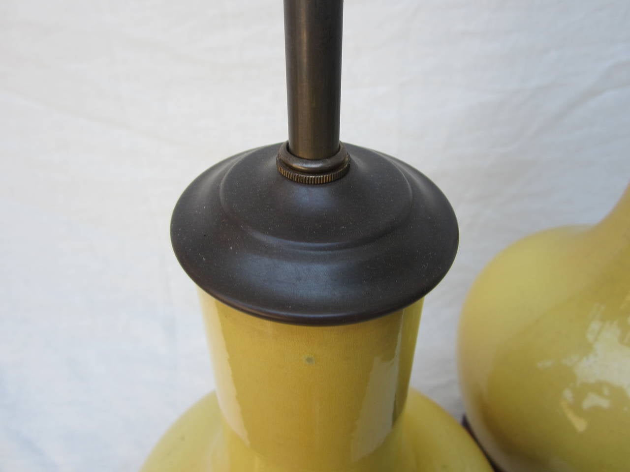 Pair of Chinese Imperial Yellow Lamps 2