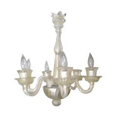 Beautiful Petite Gold Fleck Murano Chandelier