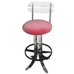 Vintage Chic Lucite Barstool