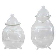 Art Glass Jars with Stoppers