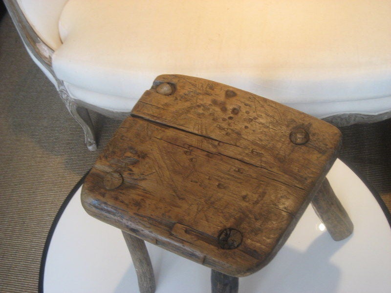 19th Century Primitive Milk Stool