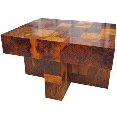 Paul Evans Burled Wood Side Table