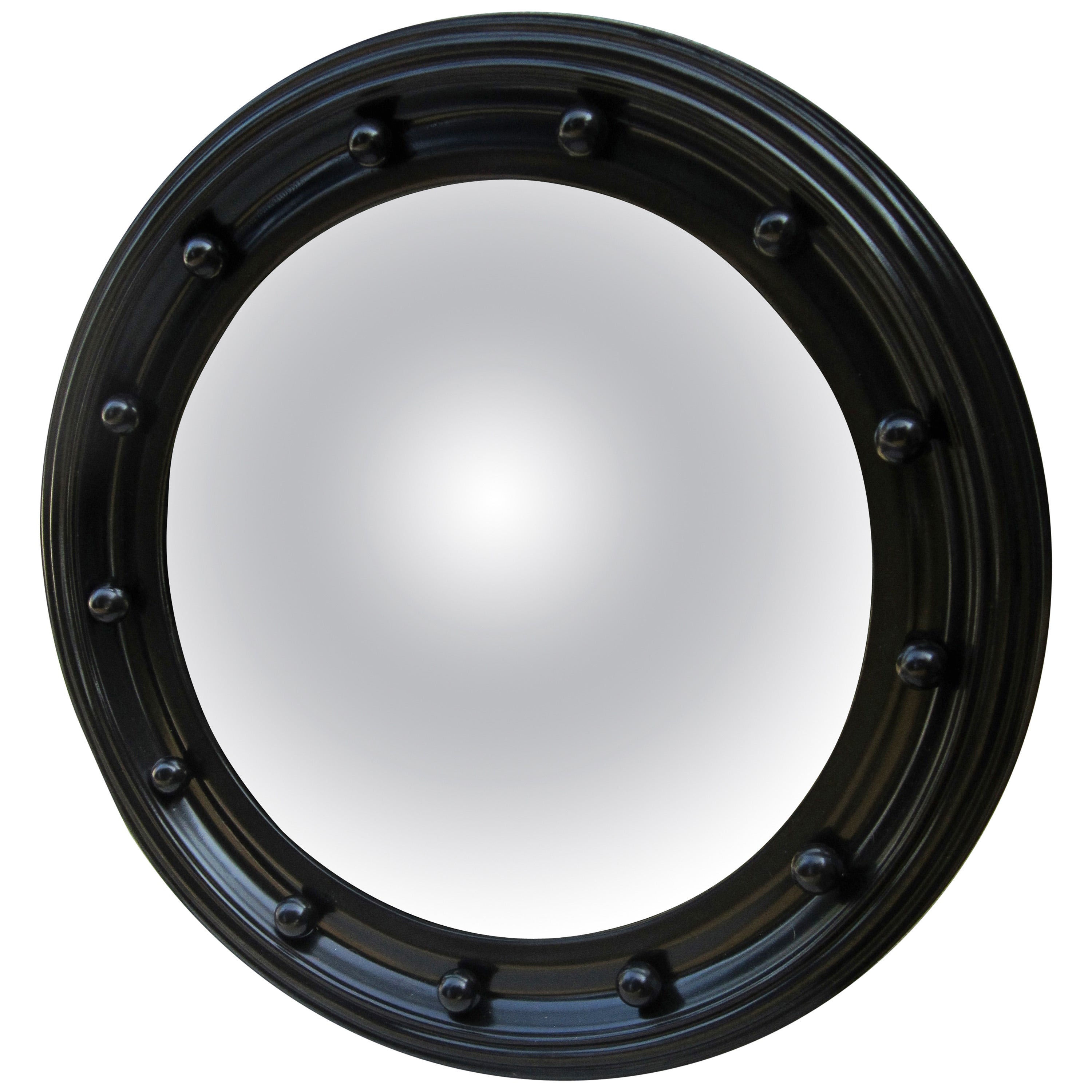 Black Framed Convex Mirror For Sale