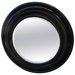 Vintage Large Black Framed Mirror