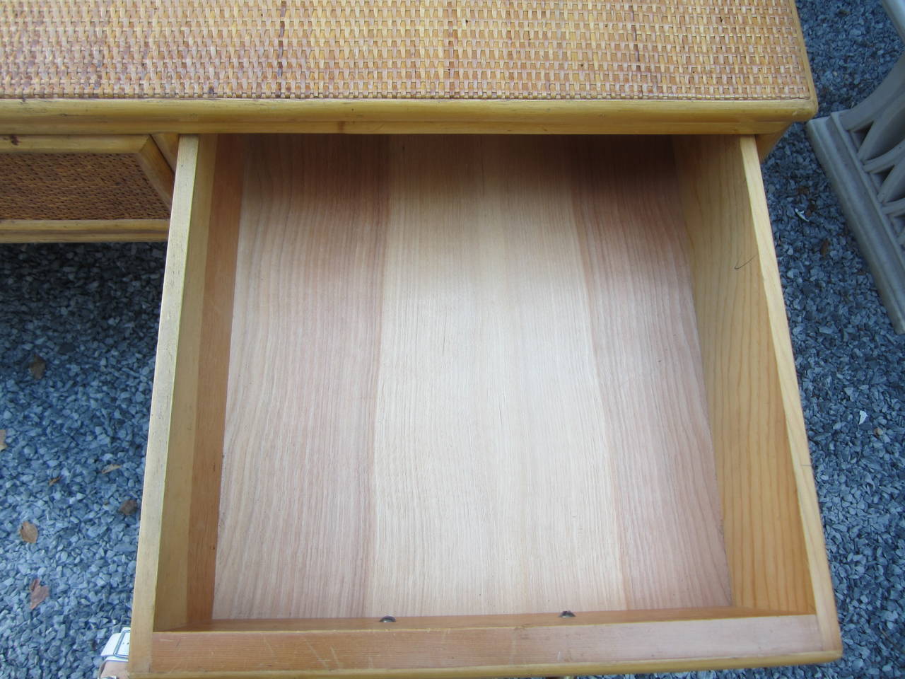 Modern Rattan and Bamboo Desk 3