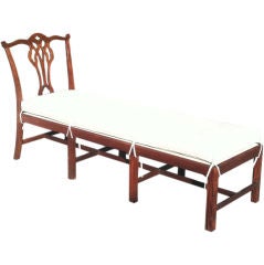 Chippendale Style Chaise with Linen Mattress