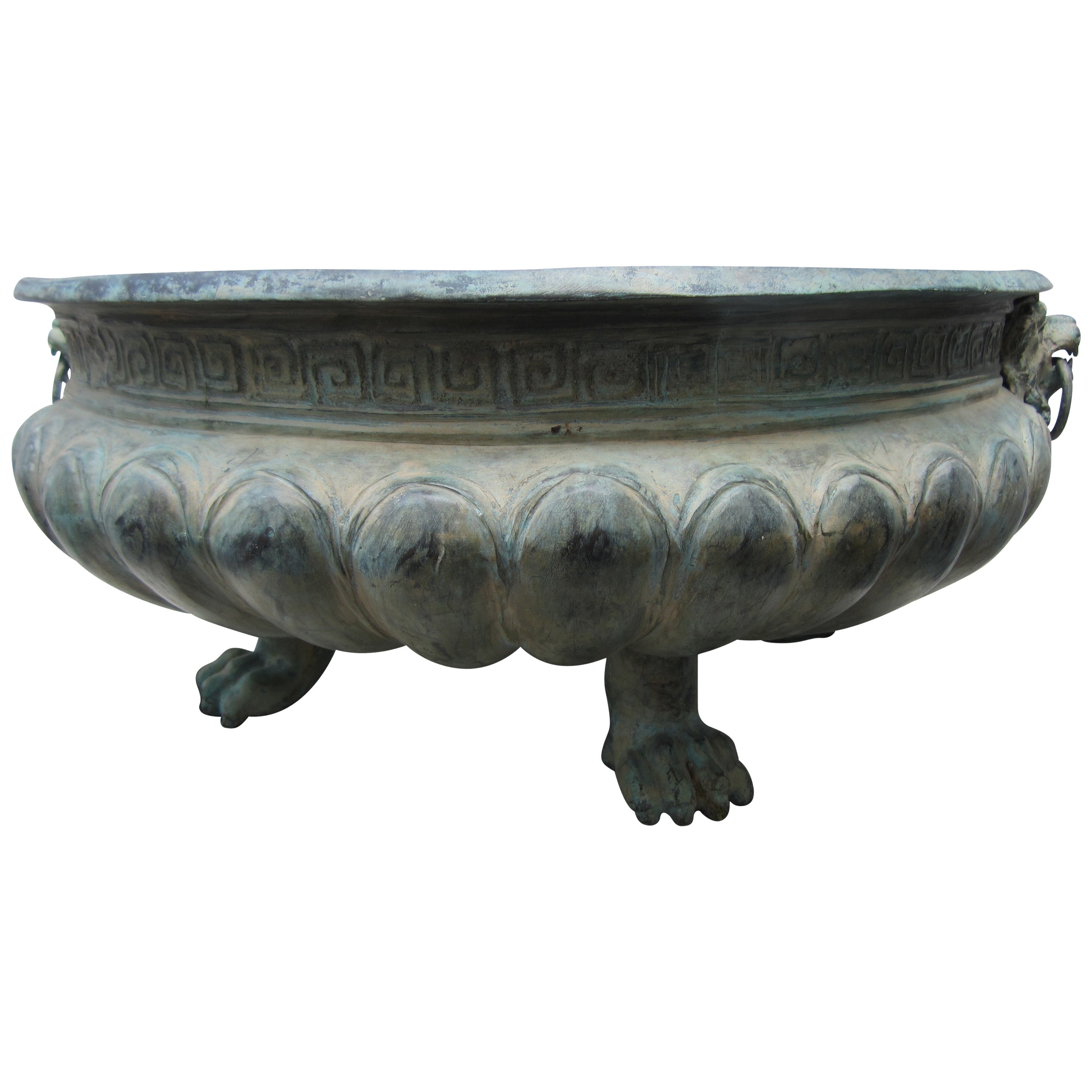 Bronze Planter with Four Reptile Feet