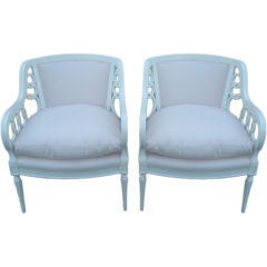 Pair of Armchairs in the Style of Frances Elkins