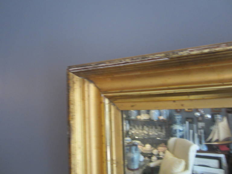 Antique Gold Mirror In Good Condition In East Hampton, NY