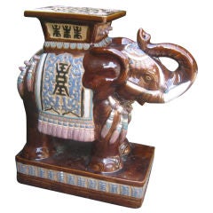 Vintage Chinese Ceramic Elephant Garden Table
