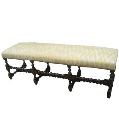 Vintage William and Mary Style Bench
