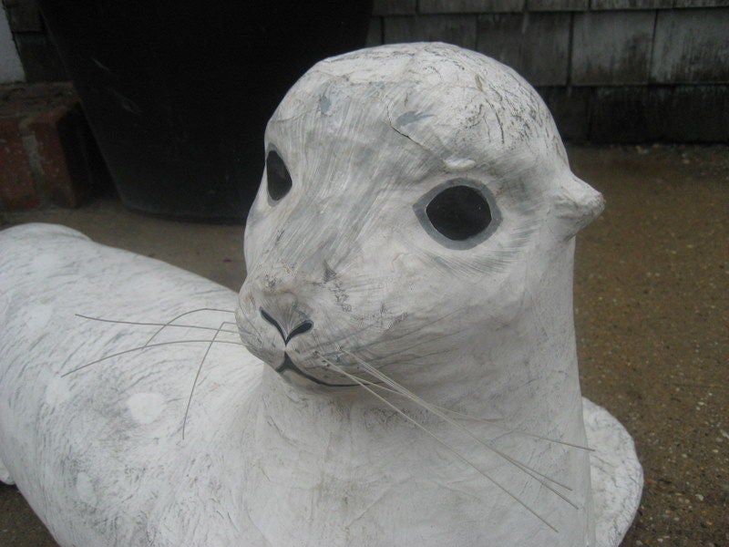 Folk Art Italian Papier Mache Figure of a Seal