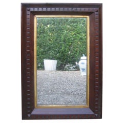 Antique Walnut and Gold Mirror