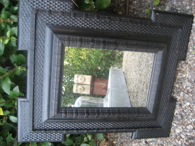 19th Century Ebonized Frame Mirror