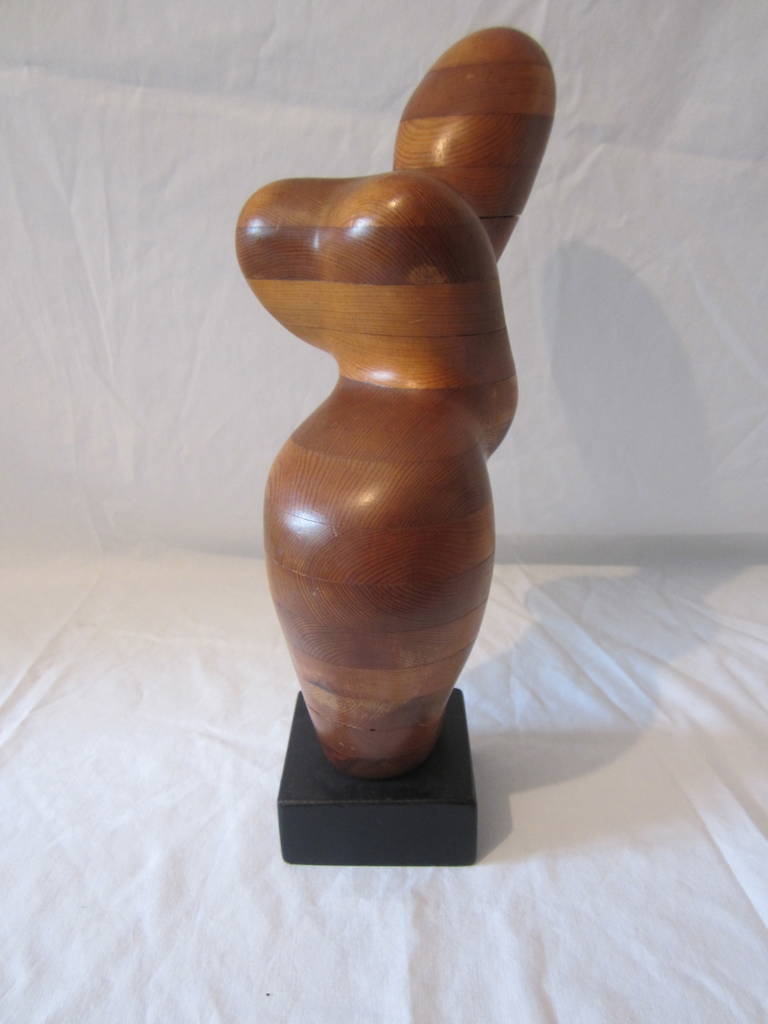 American Organic Wood Figural Craft Sculpture For Sale