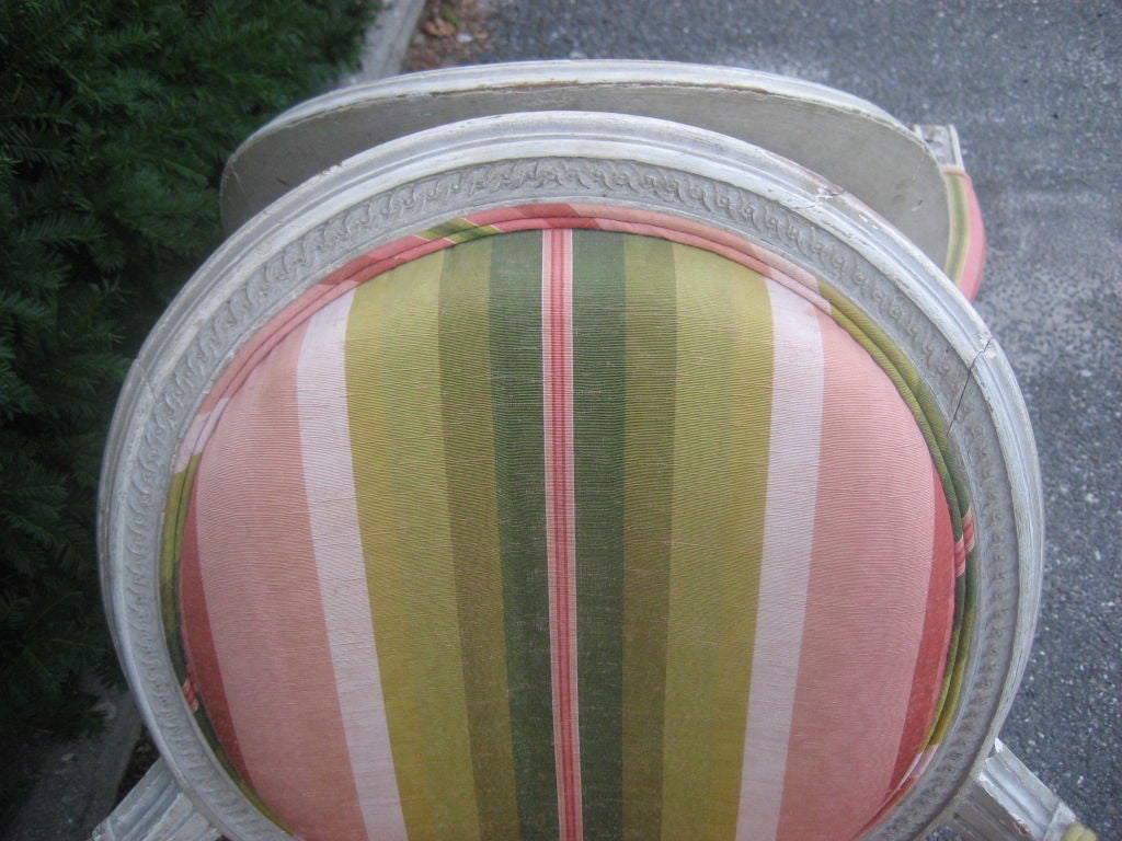 Pair of 19th C. Painted Fauteuils 2