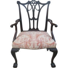Oversized Chippendale Style Armchair