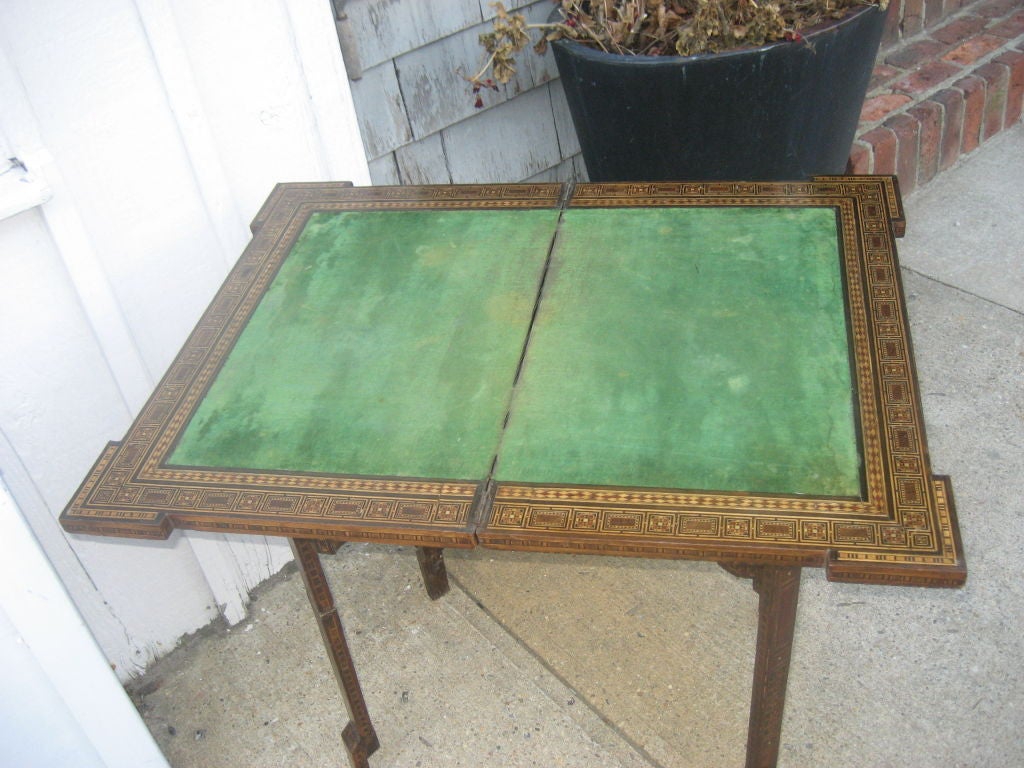 Moroccan Inlaid Card Table 3