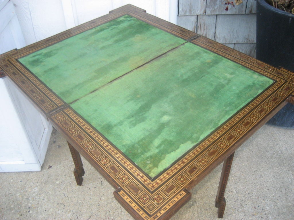Moroccan Inlaid Card Table 4