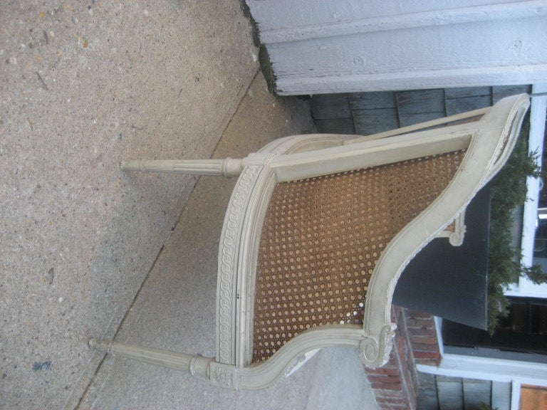 Louis XVI Style Caned Settee