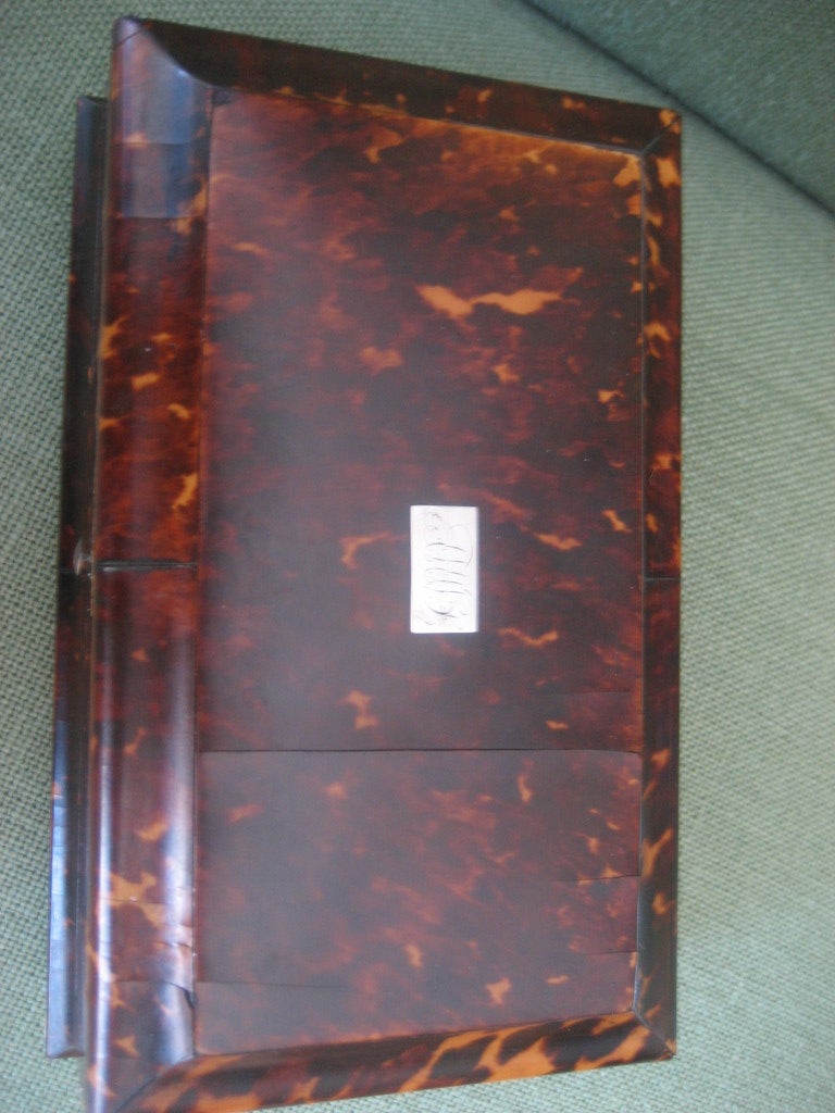 Exquisite Tortoise Shell and Ivory Box