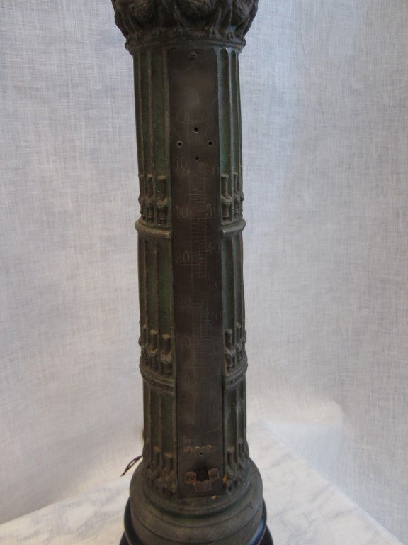 Antique Thermometer Lamp In Good Condition For Sale In East Hampton, NY