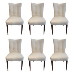 Set of 6 Modern Dining Chairs in the Italian Style