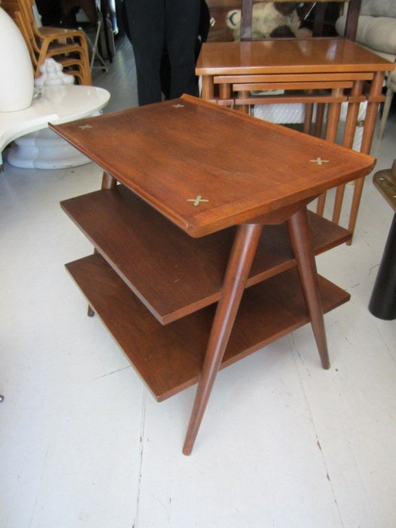 American of Martinsville Modern 3-Tiered End Table