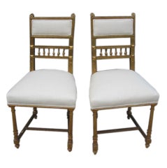 Used Pair of Edwardian Giltwood Ballroom Chairs