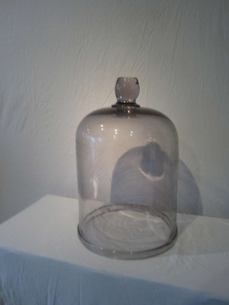 Heavy large cloche.....19th Century......hand blown.....