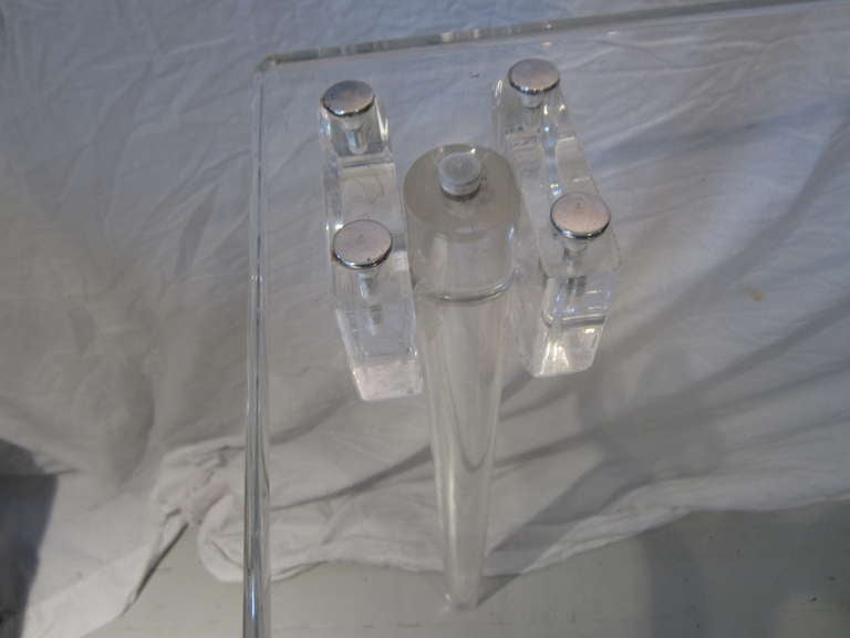 Pair of Lucite Card/Side Tables 1