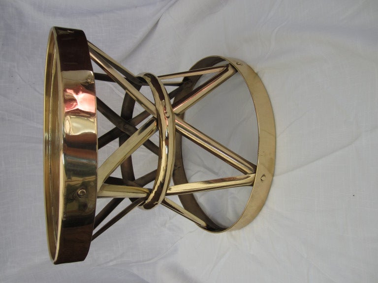 Great looking modern 70's brass occasional table