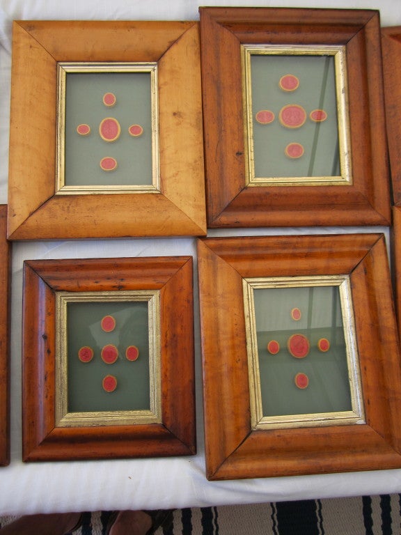 Wood 73 Rare Red Intaglios Framed