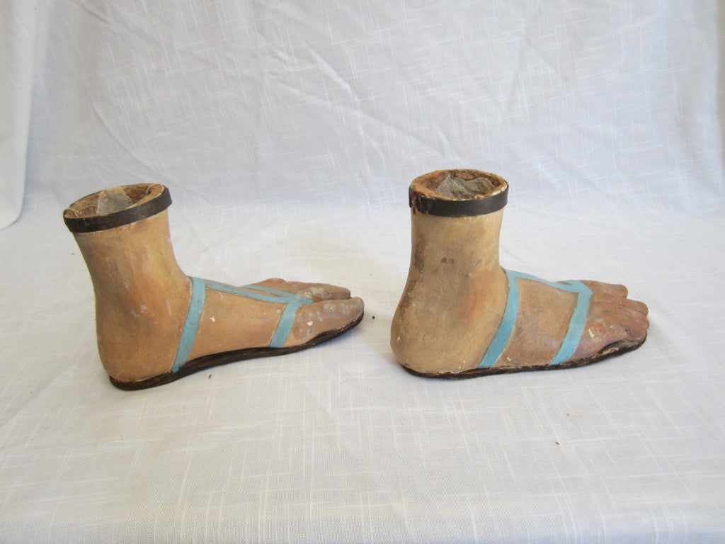 19th Century Papier Mache Feet In Good Condition In East Hampton, NY
