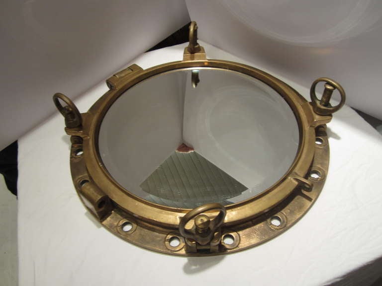 American Brass Porthole Mirror