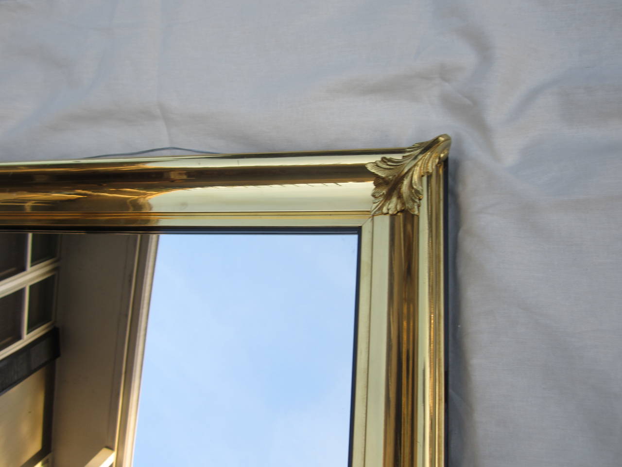 Maison Jansen Brass Mirror In Excellent Condition In East Hampton, NY