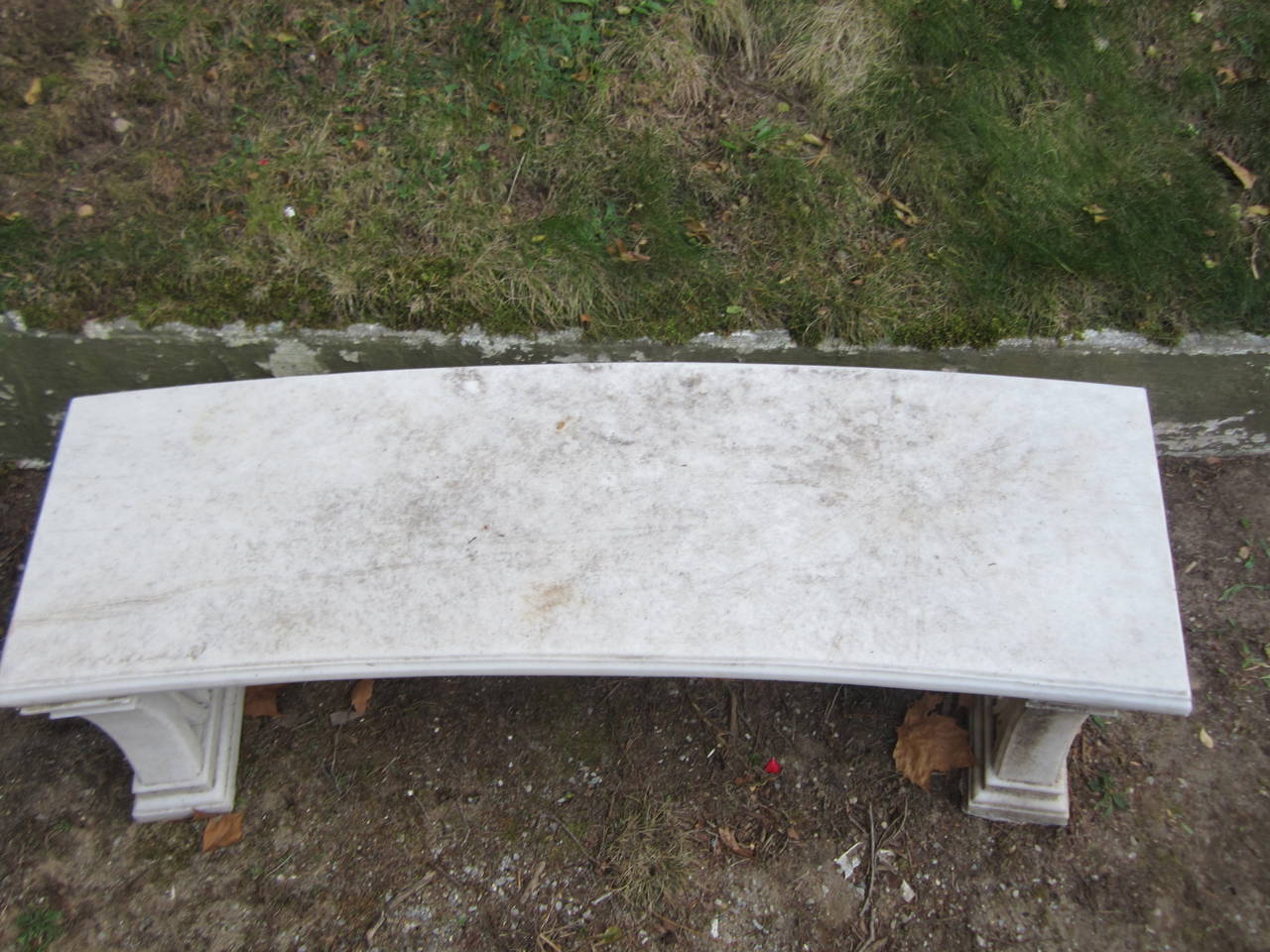 Pair of Indian White Marble Benches In Excellent Condition In East Hampton, NY