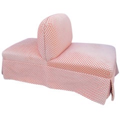 Back to Back Slipper chair or Pillow-Back Ottoman