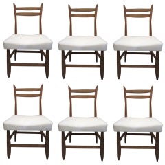 Set of 6 Guillerme et Chambron Dining Chairs