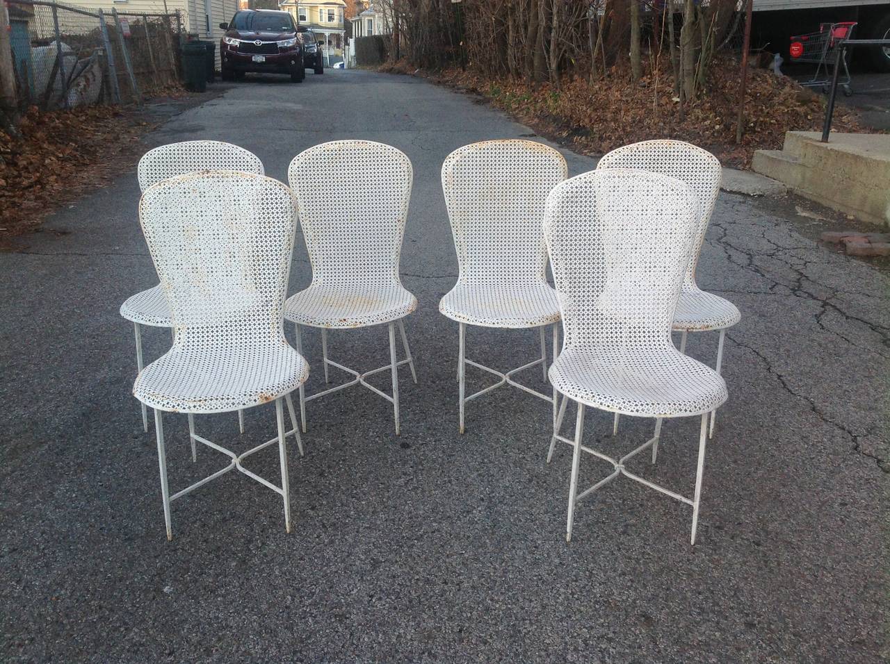 Rare Set of Six "Palm Beach" Chairs by Mathieu Mategot, circa 1950
