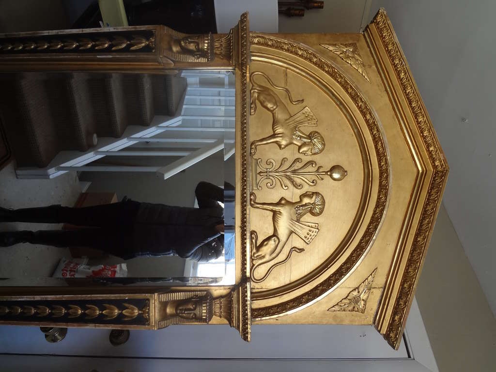 Antique Egyptian Revival Pier Mirror