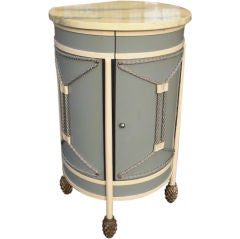 Vintage Unusual 1940's drum form cabinet/stand