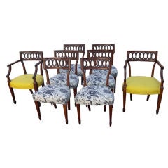 Set of 8 Antique Italian dining chairs