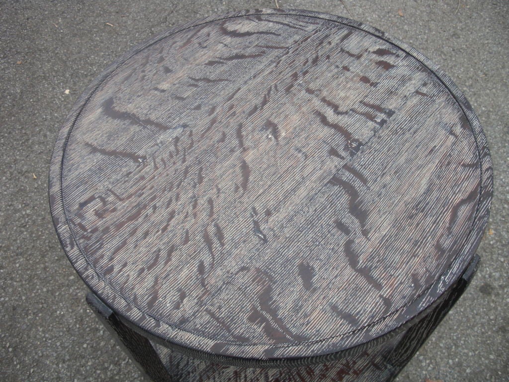 Unusual English  occasional table with bronze feet