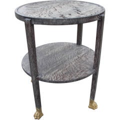 Unusual English  occasional table with bronze feet