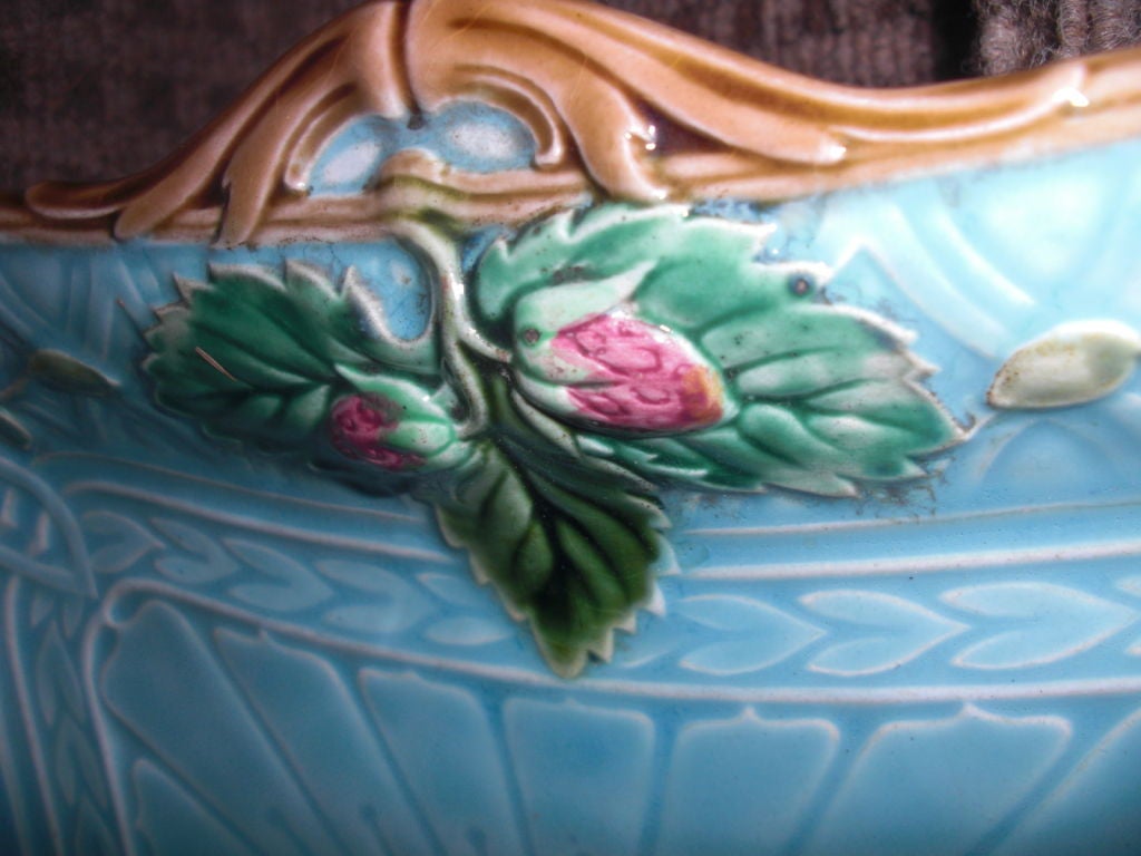 19th Century Pair of 19th cent. Sarreguemines Majolica chargers / platters